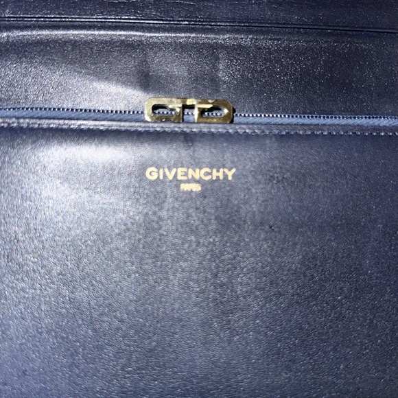 Givenchy Navy Blue Leather Wallet with Gold Logo - Picture 6 of 9